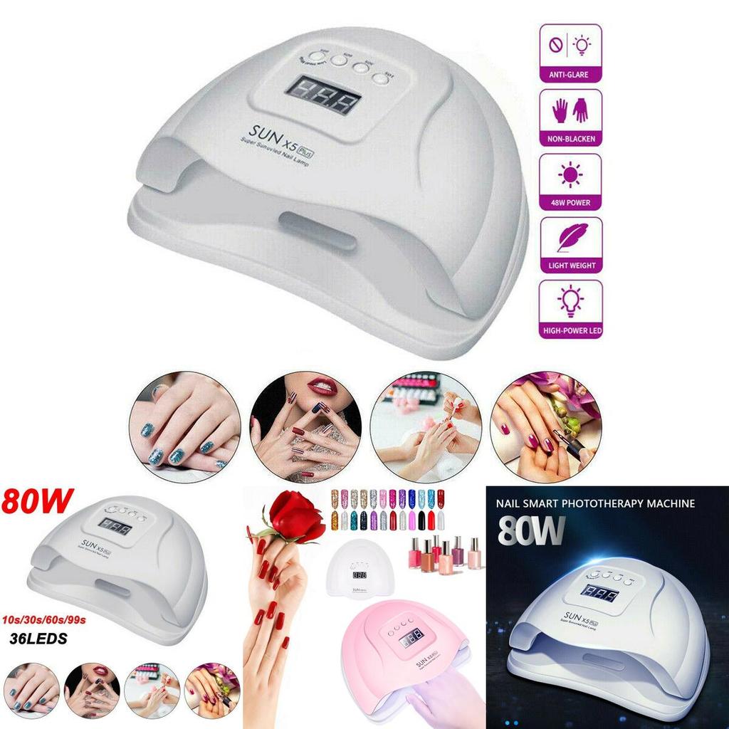 Professional Sun-x5plus 80w Nail Lamp Uv Led Light With Auto Sensor For Gel Curing