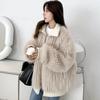 WTEMPO Faux Fur Zipper Coats Women's Autumn and Winter Thick Fluffy Fur Warm Loose Turn-down Collar Coats