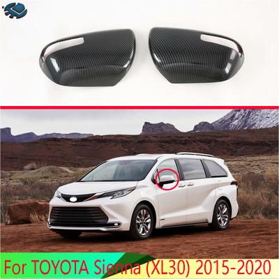 For TOYOTA Sienna (XL30) 2013- ABS Chrome Door Side Mirror Cover Trim Rear View Cap Overlay Molding Garnish