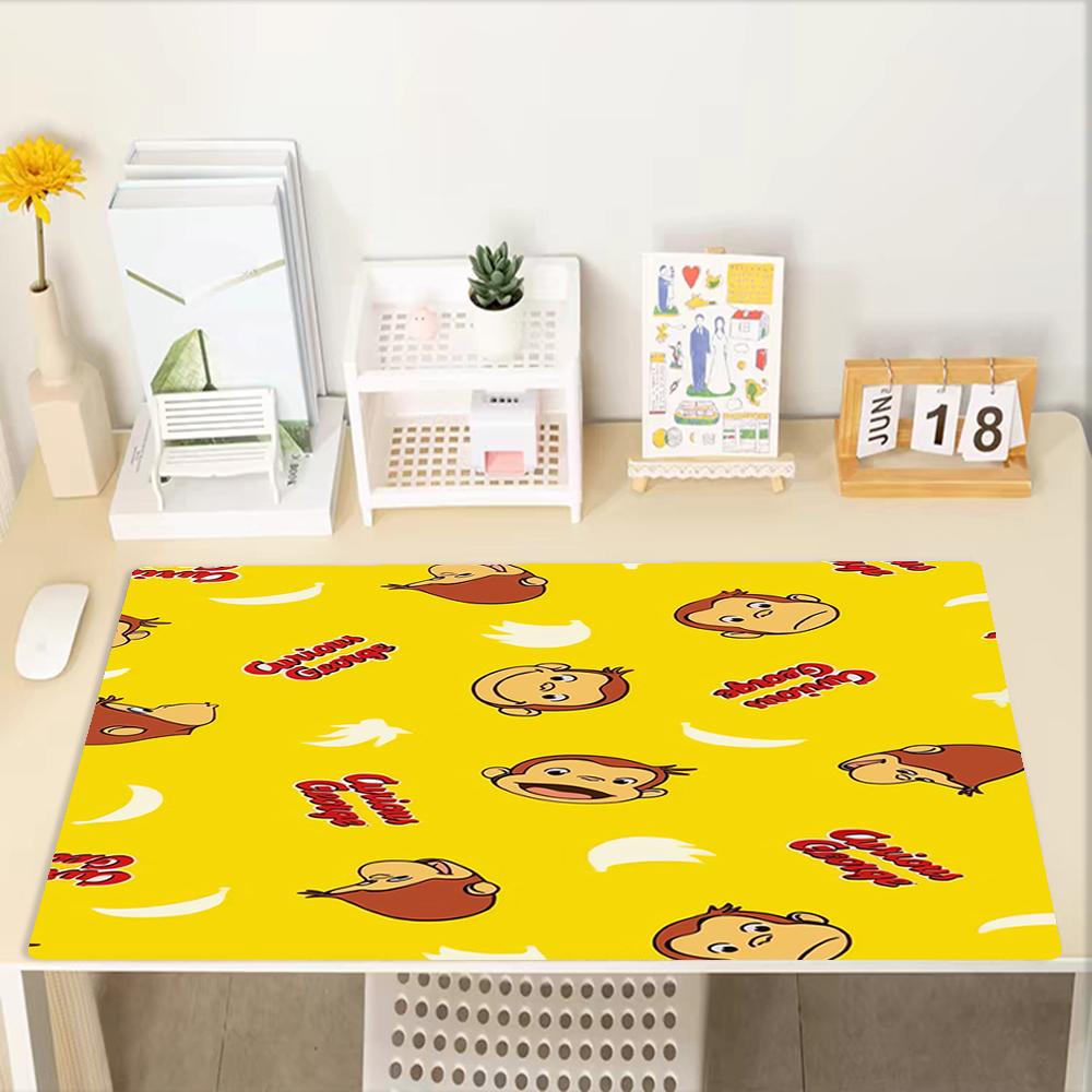 Curious George Theme Mouse Pad, Non Slip Rubber Base, Multifunctional Office & Home Decor, Perfect for Workspace Personalization.