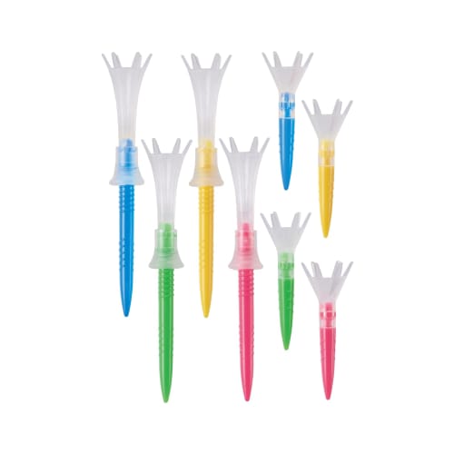 

[Tees used by Rikuya Hoshino Professional] DAIYA GOLF Tomahawk Tees Long & Short 8 pieces Height adjustable Increased distance Heavy duty Not easy to