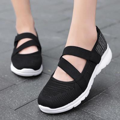 Mode Neue Damen Ballerinas 2025 Sommer Damen Mode Mesh Atmungsaktive Flache Schuhe Damen Weiche Sneaker Damen Freizeitschuhe