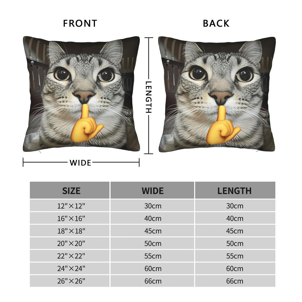 Pillow Case Pet Cat Funny memes Comfy Pillow Cover For Sofa Car Home Decor Cute Funny Pillowcases