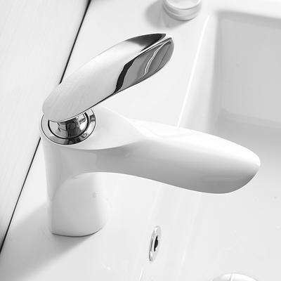 Basin Faucets Waterfall Bathroom Faucet Single Handle Basin Mixer Tap Bath White Faucet Brass Sink Water Crane Silver 220
