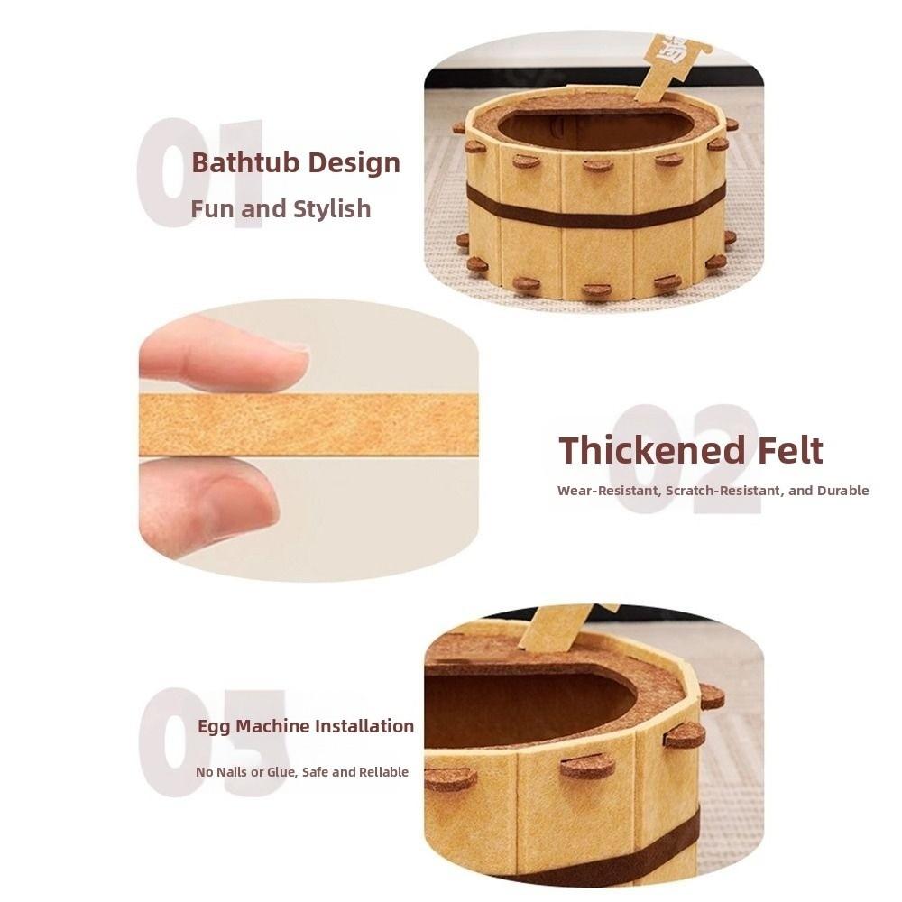 Four Seasons Cat Bed Felt Cat Castle House Fun Bathtub Cat House  Sharpening Claws/sleeping