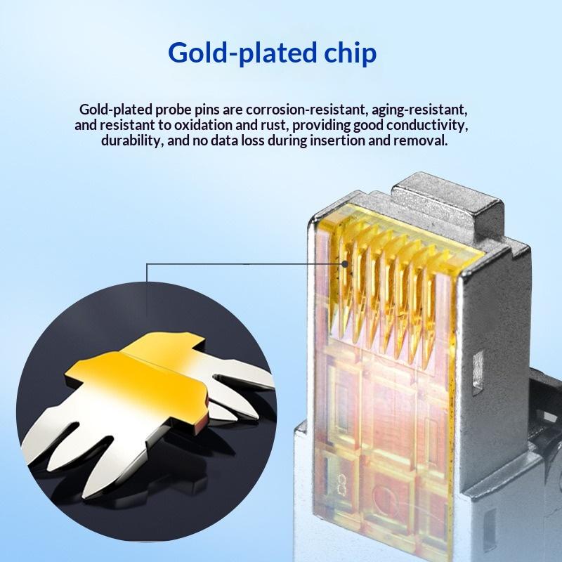 Toolless Connector Design Shielded Ethernet Plug for Easiest 22~26AWG Network Setup