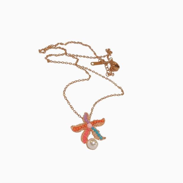 2024 Vibrant Starfish Pearl Necklace: Chic, Luxurious Clavicle Chain for Women