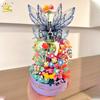 Non-Toxic 630Pcs Moc Butterfly Music Box Model Building Block Flower Brick Construction Toy For Children Desk Home Decoration