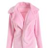 Sexy Plush Lapel Fitted Jacket Winter Women Faux Fur Cardigan Coats Double-Faced Fleece Casual Solid Color Outwear Female Plush Thick Jacket