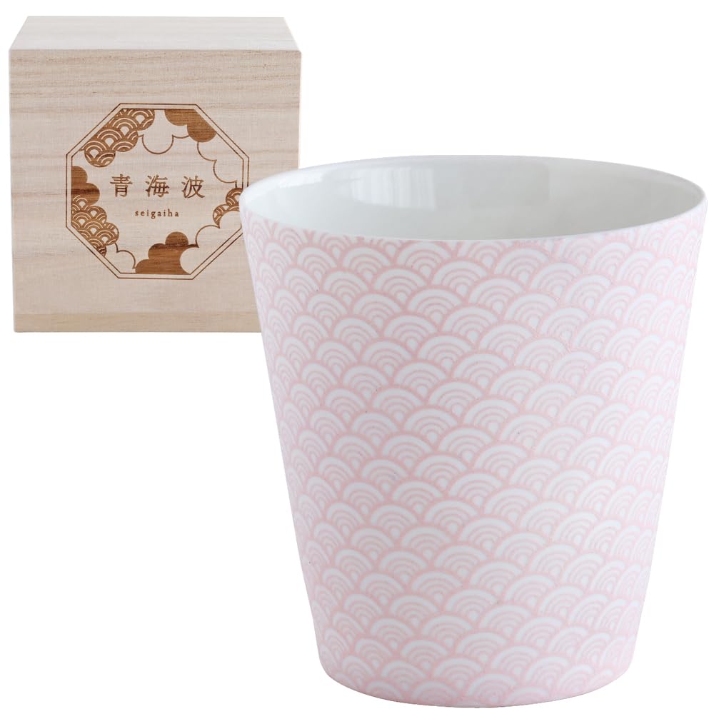 

Dolce duo Легкий узор «Сейгайха» из дерева Идеально подходит для холодного японского тамблера, Тонкий, Дизайн, Япония, Фарфор, Коробка, Саке, Сувенир, 390 мл,