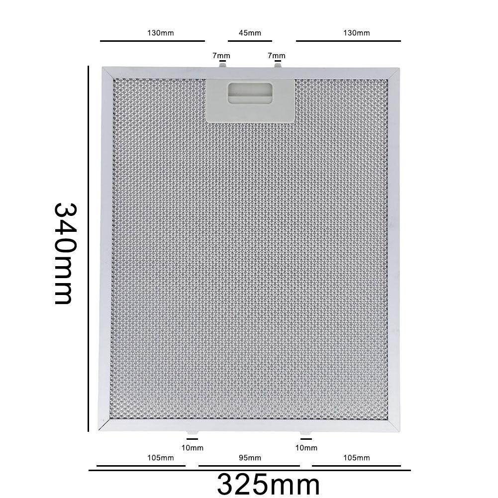 2pcs 325x340x9mm Aluminum Cooker Hood Filters Metal Mesh Extractor Vent Filter For Kitchen Range Hood Vents