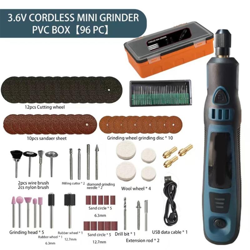 Efficient Variable Speed Engraving Pen Electric Polisher Includes Grinding Polishing Attachments and Safety Protections
