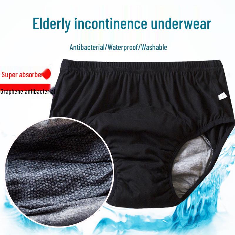 Grafenowe antybakteryjne majtki chłonne dla dorosłych: Czysta Bawełna, Przeciekająca Bielizna na Nietrzymanie Moczu dla Osób w Średnim Wieku i Starszych