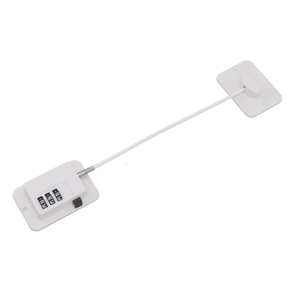 Window Cable Lock Password Unlocking Stable Childproofing Refrigerator Lock with Mounting Screws