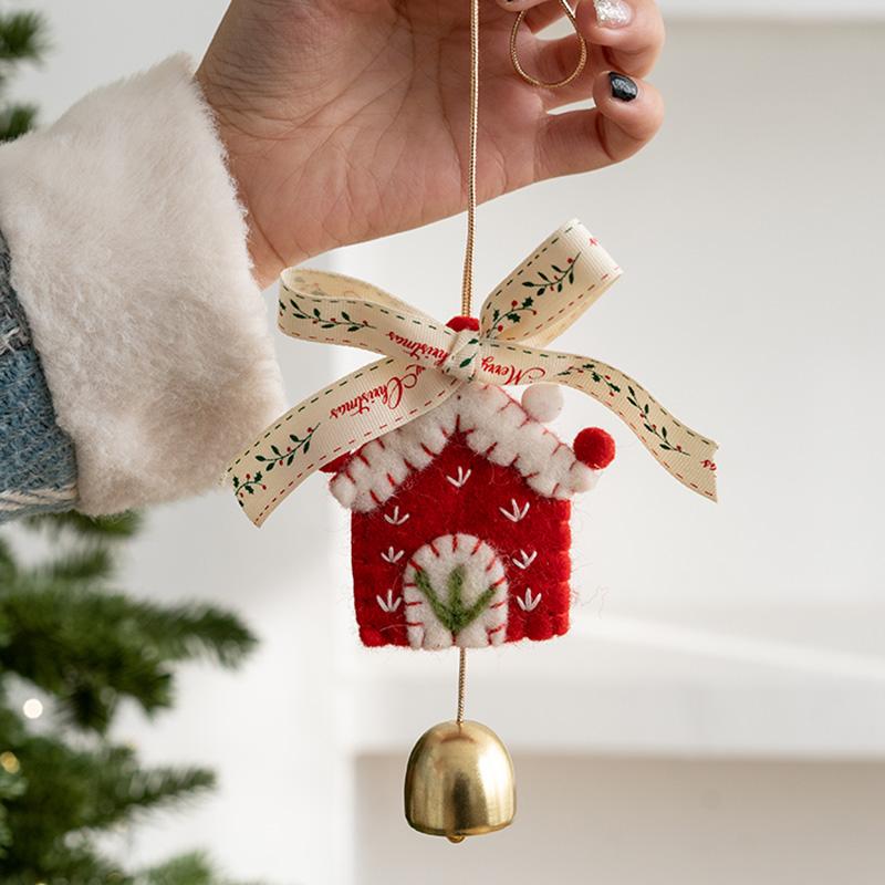 Christmas Decoration Hanging Bell Christmas Tree Home Party Bell Red Fruit Pendant Car Decoration Christmas Party Wall Decor