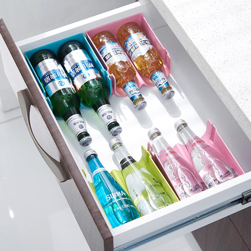 Stackable Refrigerator Beverage and Can Organizer Rack
