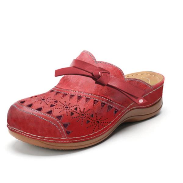 Fashion Low Butterfly-Knot Cover Toe Fretwork Heels Shoes Ladies' Slippers Big Size Slipers Women 2025 Flat Slides Fabric Floral Scandal