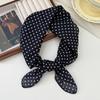 58cm Scarf for Women Cotton Linen Small Square Versatile Polka Dot Decorative Scarf Headscarf Neck Protection Scarfs Shawl