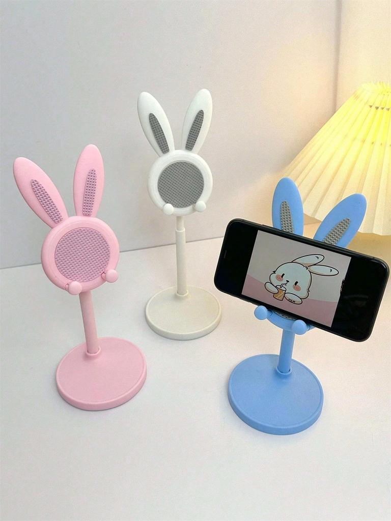 1pc New Cartoon Rabbit Desktop Phone Stand, Multi-Functional Stand For IPad, Adjustable Slouchy Support Stand