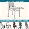 2Pcs Waterproof Pu Leather Seat Covers For Dining Chairs Stretchable Dining Room Chair Seat Covers Kitchen Chair Seat Cover