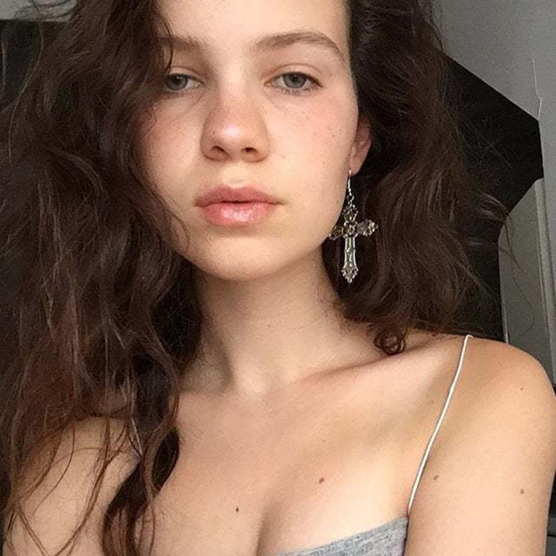 Vintage Jesus Cross Earrings for Women Christianity Vintage Bohemian Stud Earrings for Minimalist Christian