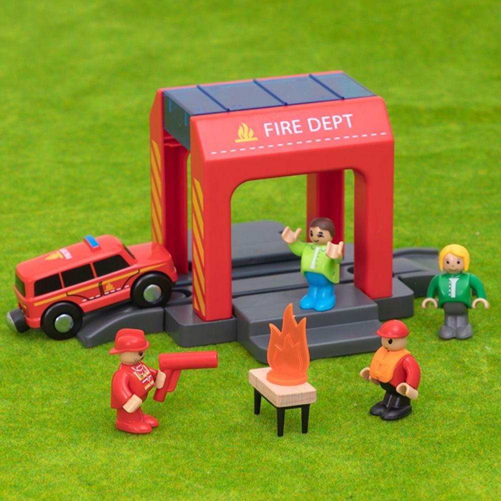 Building Blocks Connection Wooden Train Tracks Railway Toys  Children Birthday Gifts