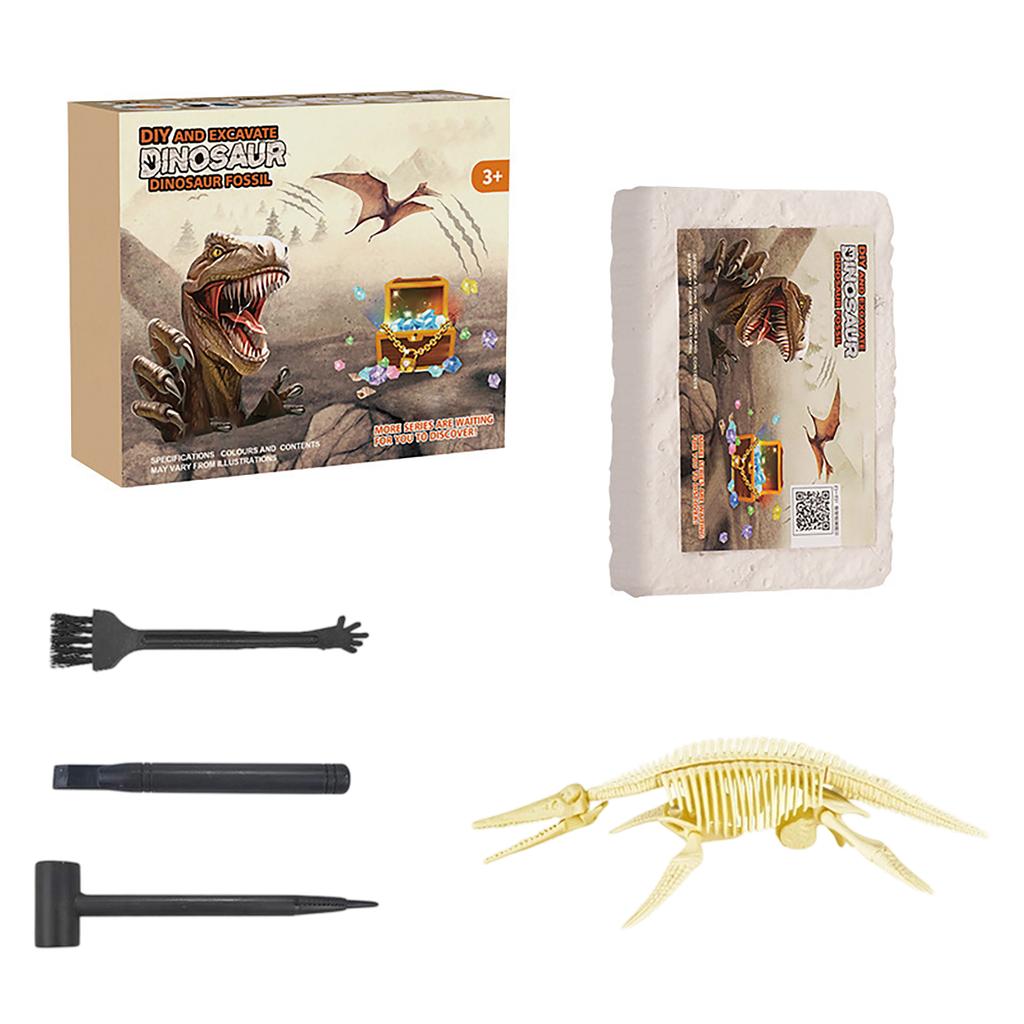 DIY Dinosaur Fossil Excavation Kit for Kids Educational Archaeology Toy Includes Dinosaur Skeleton Model and Excavation Tools for Hands On Learning