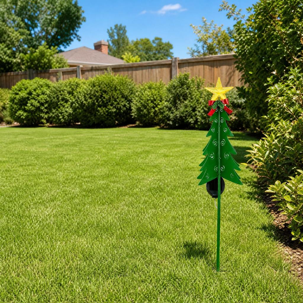 Christmas Tree Stake Light, Outdoor Garden Yard Patio Decoration, Ornament