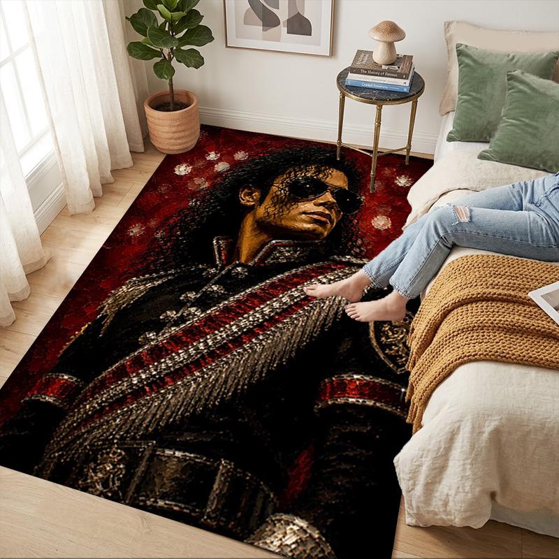 Michael Jackson Living Room Nonslip Area Rug Soft Carpet For Bedroom Gameoom Playroom Sofa Office Home Decor Doormat