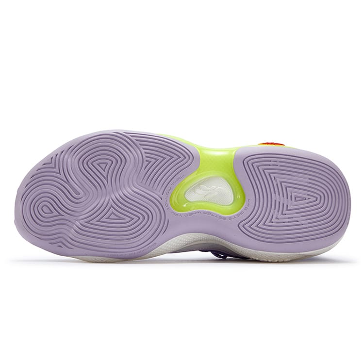 361 AG6 White Clown Cushioning Slip Resistant Abrasion Resistant Coverage Low Top Basketball Shoes Men's Ultraviolet 572611102-3