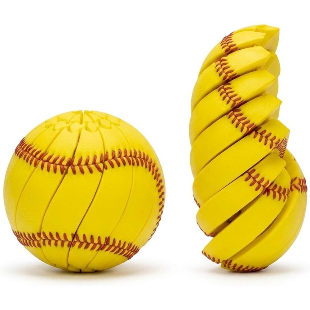 Baseball Fidget Ball Toy,3D Printed Twist and Turn Stress Relief Desk Fidget,Relieve Anxiety Fidget Ball Sensory Puzzle,Portable Handheld Ball