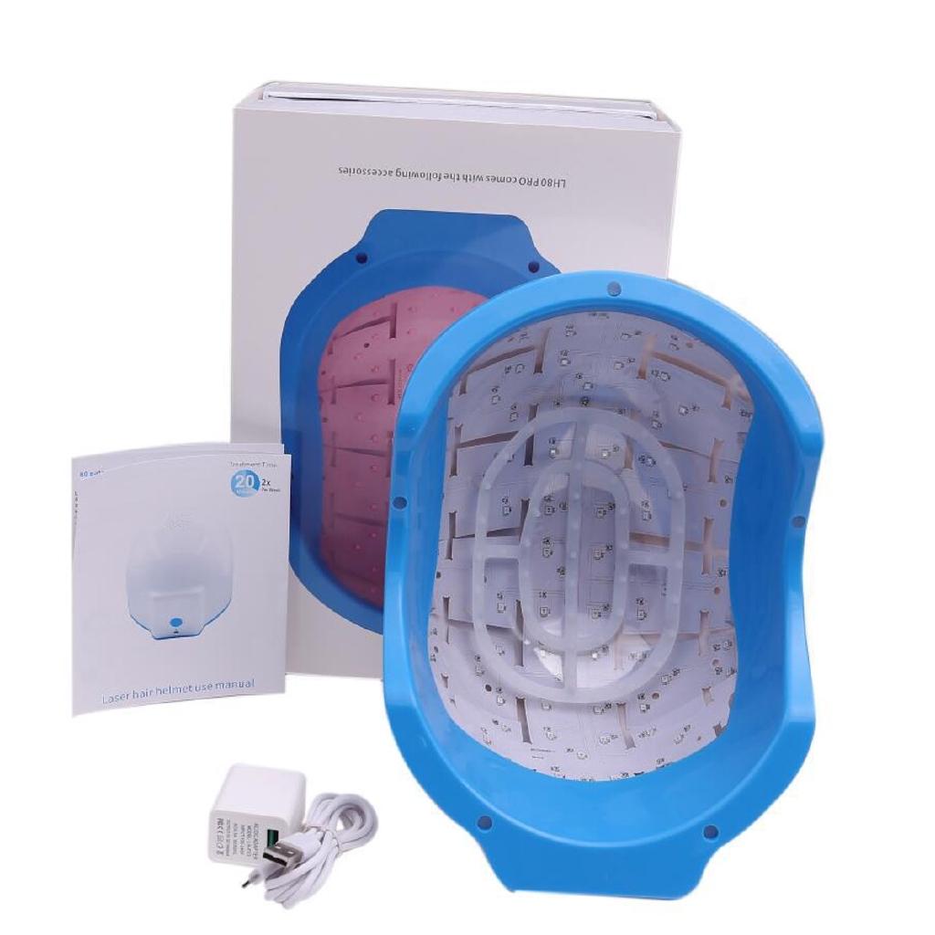 100-240V 50/60Hz Rechargeable Laser Hair Regrowth Helmet 678nm Hair Low Light Extension Laser Cap Treating Hair Loss