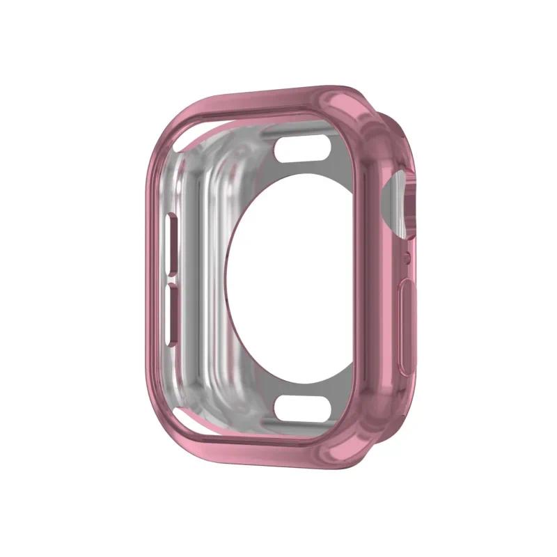TPU Hollow Case for Apple Watch 42mm 46mm 44mm 45mm 40 41mm Soft Bumper Shell for iWatch Series 10 9 8 7 6 5 4 Cover Protective