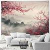 Cherry Blossom Mountain Wall Tapestry Japanese Art Print Boho Decor For Bedroom Living Room Zen Theme Home Interior Hanging