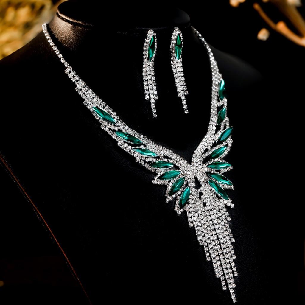 Bridal Accessories Necklace Earrings Jewelry Set Banquet Dress Set Chain Versatile Temperament Accessories