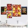 Nordic Wall Art Canvas Painting Colorful Fresh Vegetable Fruits Posters for Kitchen Decor Orange Lemon Picture for Restaurant