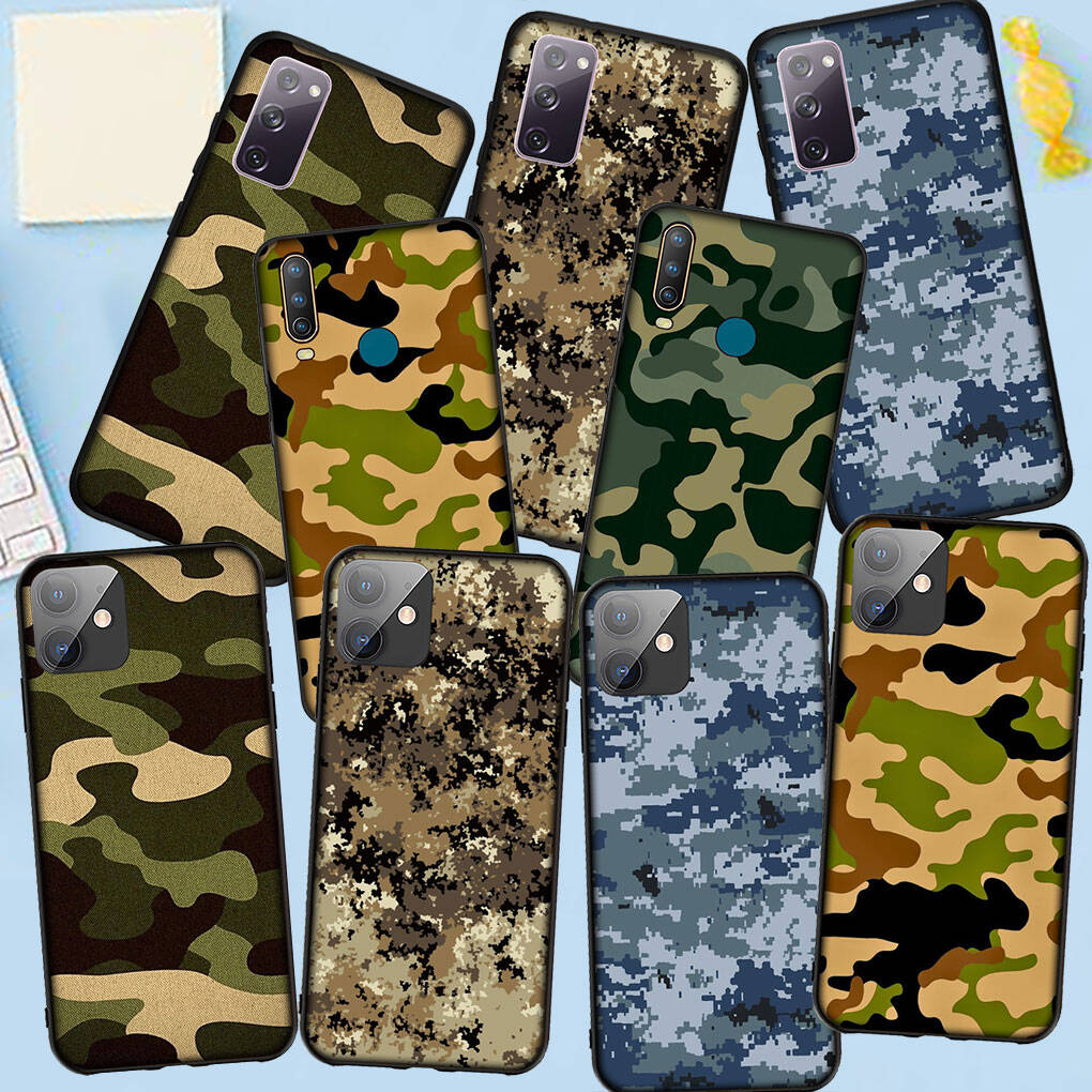 Phone Case for Samsung Galaxy S25 S23 S22 S24 Ultra FE A05 A06 A15 A16 A36 A37 A35 A54 A55 A56 A57 A25 A26 A53 Camo Military Army Camouflage Pattern