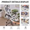 Stretch Computer Office Chair Cover With Durable Zipper Removable Spandex Rotating Boss Chair Slipcovers Anti-Dust M/L Sizes