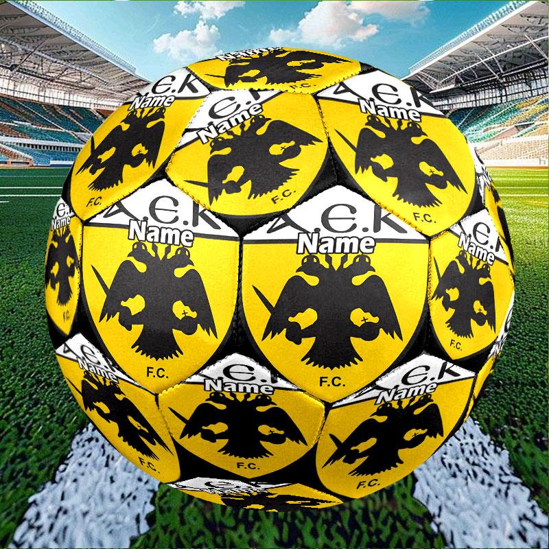 Custom Name Personalized AEK Athens FC Print Size 5 Soccer Ball Training & Match Football, for Team, Kicking, Gift for Football Enthusiasts