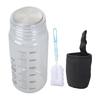 Microwave Safe Glass Bottle 300ml with Cup Sleeve and Lid Heat Resistant Water Container Practical Beverage Drinkware