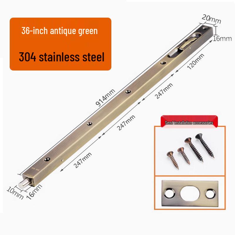 Stainless Steel 304 Concealed Heaven & Earth Fire Door Bolt - 1 Meter Extension