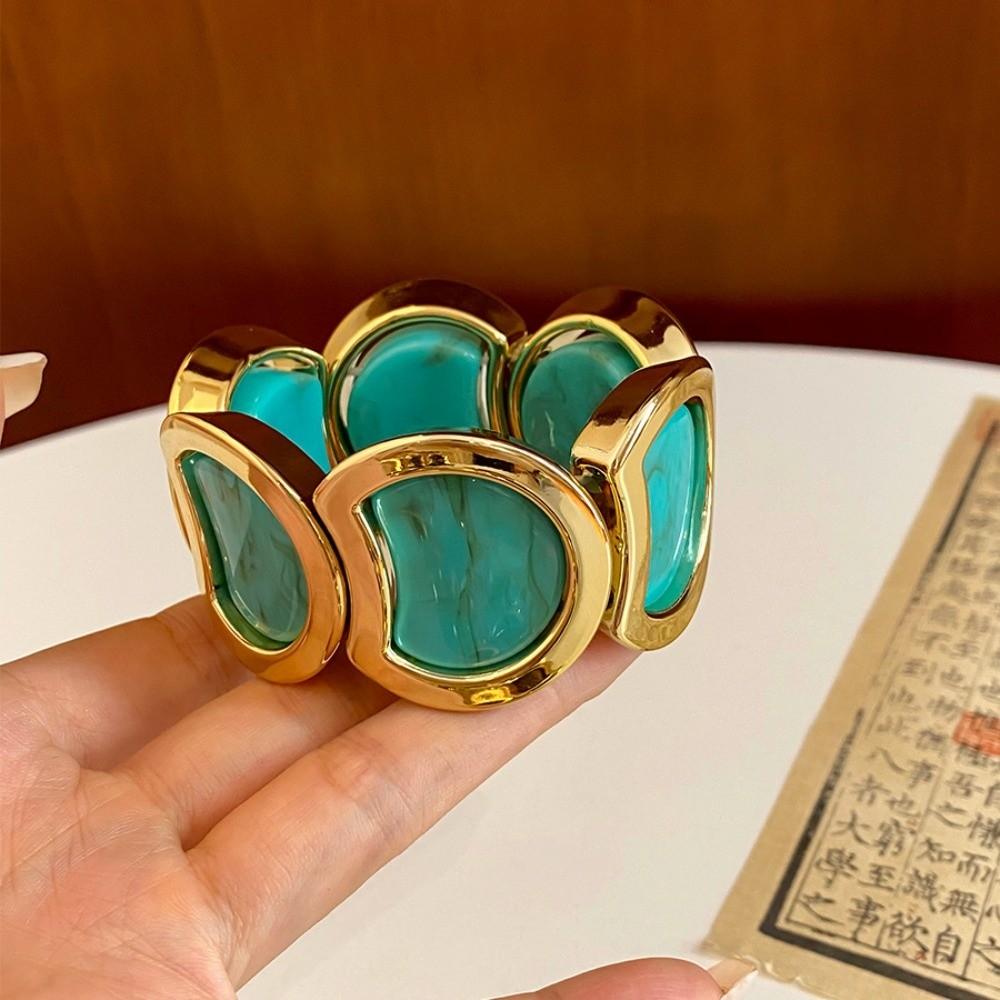 Geometric Links Women's Stretch Bracelet Stretch Fit Vintage Bangle Acrylic Bracelet  Daily Outfits