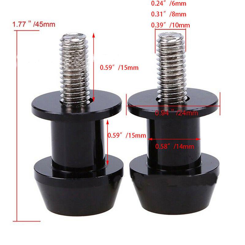 6/8/10mm Motorcycle Swingarm Spools Slider Aluminum Alloy Swing Screw Sliders Moto Spools Stand Arm Moto Equipments Accessories