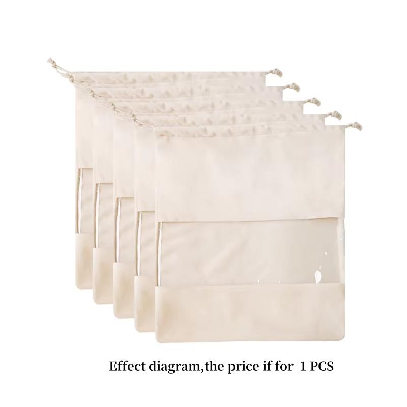 1P Staubbeutel für Handtasche Luxus Business Reise Organizer Make-up-Tasche Kleidung Schuhaufbewahrung Samt mit transparentem Kordelzugbeutel