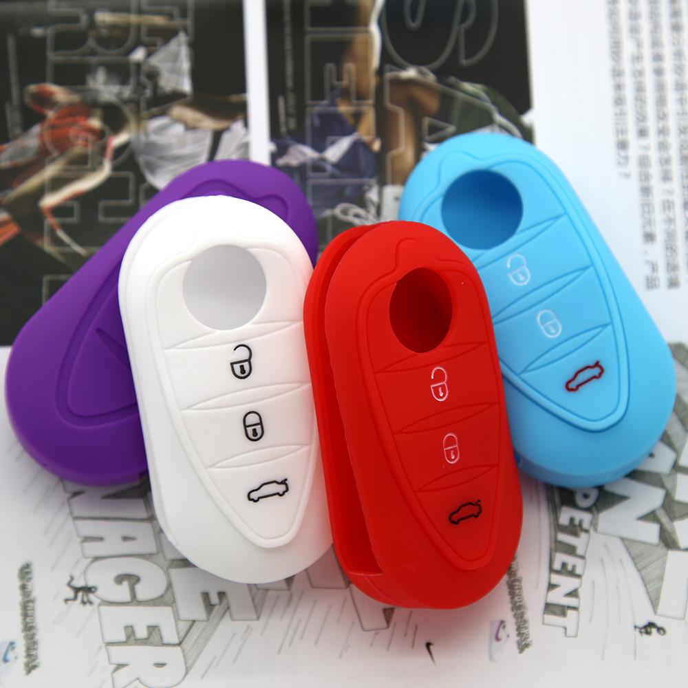 Silicone Key Cover Holder For Alfa Romeo Giulietta Myth Junior 4C Romeo Mito Myth 159 Gto Gta Car Remote Control Car Accessories