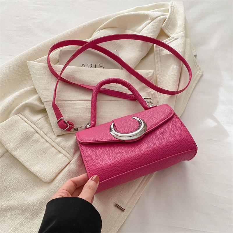 Chic Pu Crossbody Bag Stylish Vintage Small Square Handbag For Trendy Women