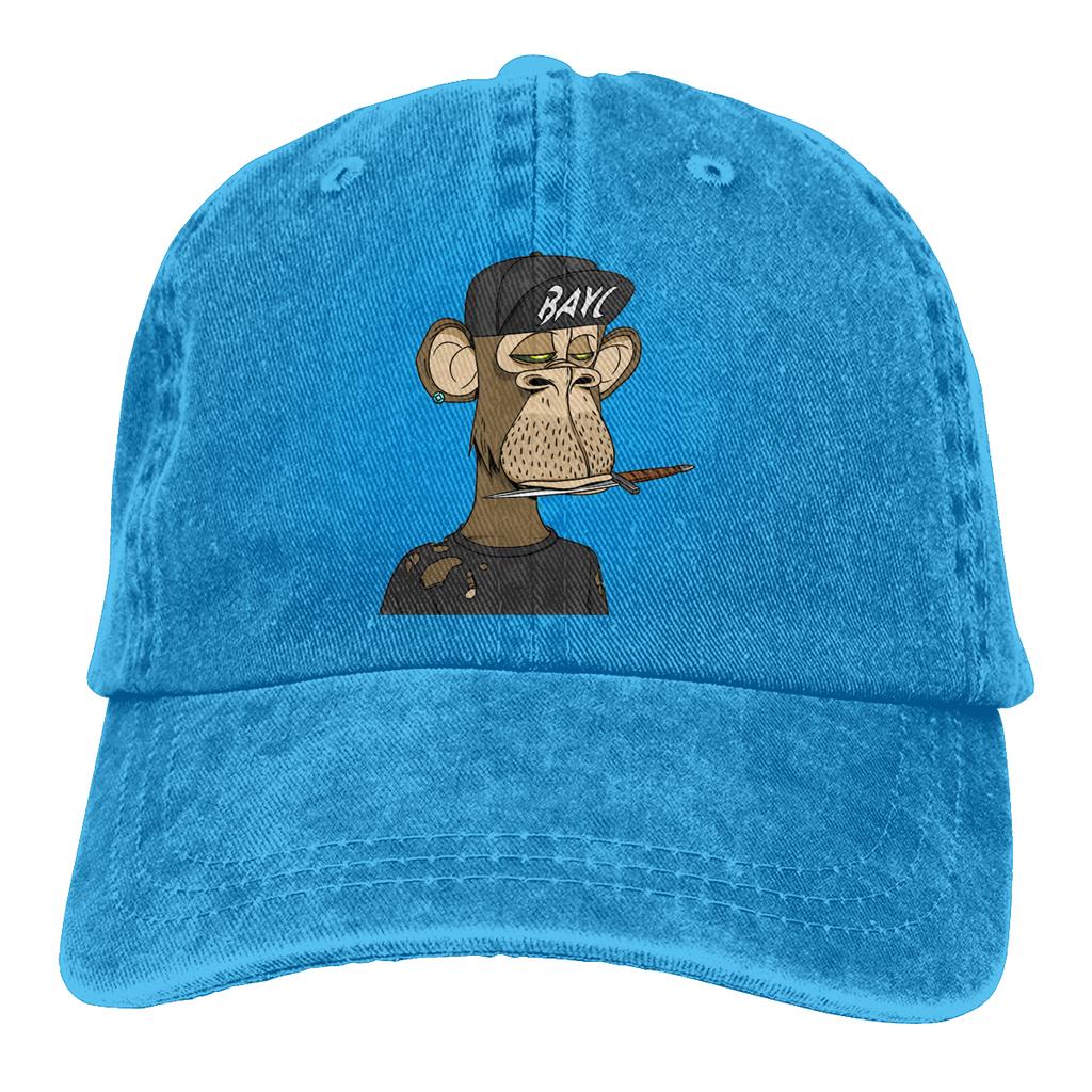 NFT Non Fungible Tokens Multicolor Hat Peaked Women's Cap Bored Ape Yacht Club #8811 Personalized Visor Protection Hats