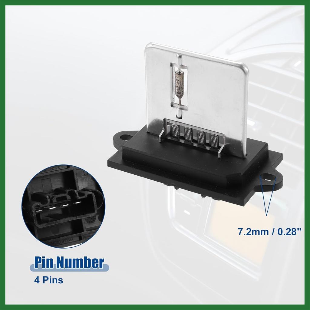 Motoforti HVAC Blower Motor Resistor Replacement Fit for Nissan Cube - Pack of 1 Black Silver Tone White Long-lasting