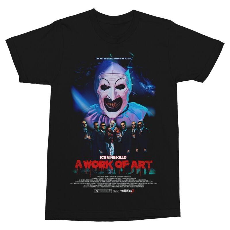 

Crew Neck T - Shirt with Ice Nine Kills X Terrifier 3 Art The Clown Poster Creative - Inspired Graphic Featuring Metal Art 4XL