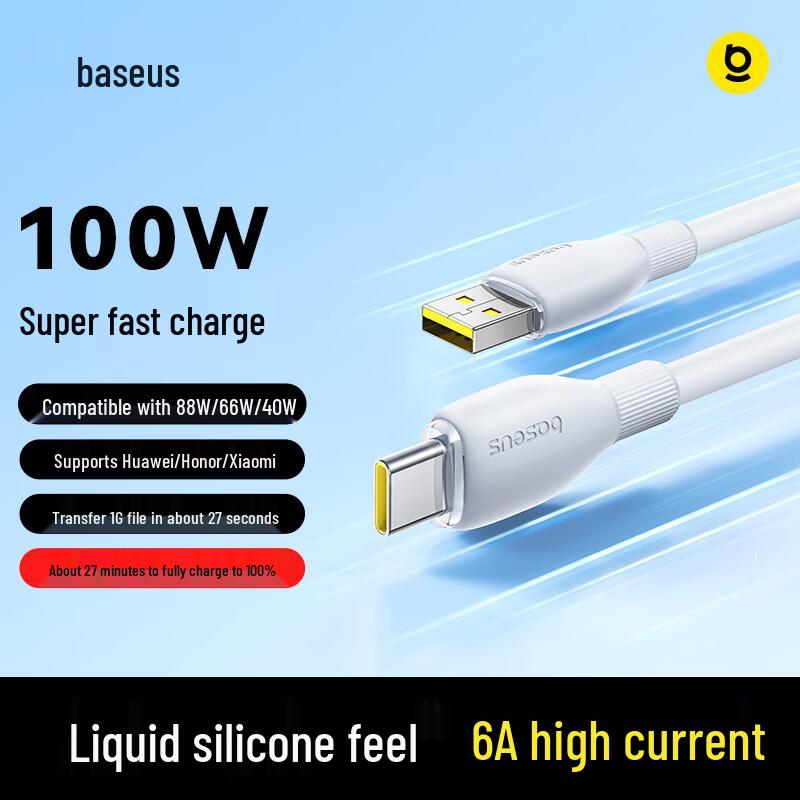 Baseus 100W/66W 6A Super Fast Charging USB-C Cable